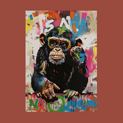 Свитшот хлопковый мужской Monkey color, цвет: кирпичный — фото 2