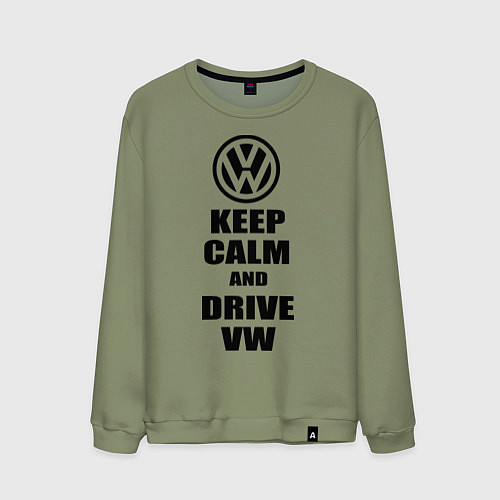 Мужской свитшот Keep Calm & Drive VW / Авокадо – фото 1