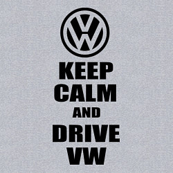 Свитшот хлопковый мужской Keep Calm & Drive VW, цвет: меланж — фото 2