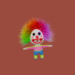 Свитшот хлопковый мужской Клоун мультфильм разноцветный, цвет: кирпичный — фото 2