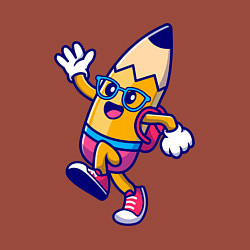 Свитшот хлопковый мужской Карандаш ученик, цвет: кирпичный — фото 2