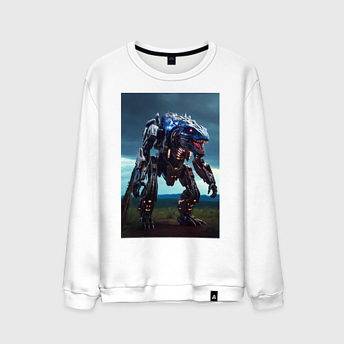 Мужской свитшот Робот в стиле Horizon / Белый – фото 1