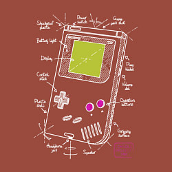 Свитшот хлопковый мужской Game boy console project, цвет: кирпичный — фото 2