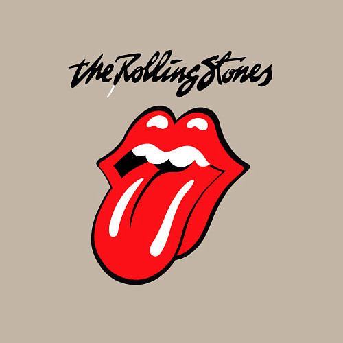 Мужской свитшот Rolling Stones - logo / Миндальный – фото 3