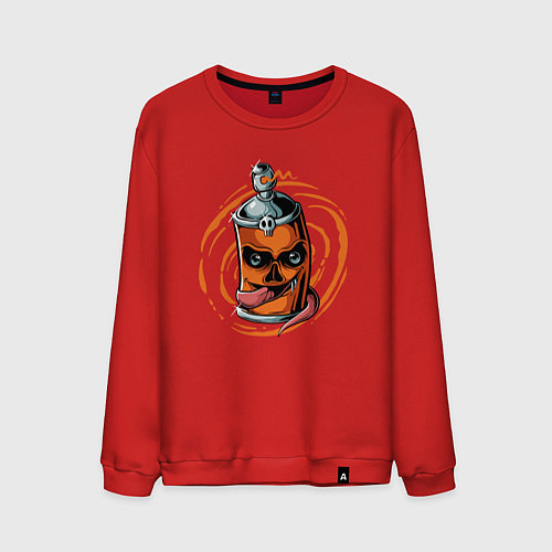 Мужской свитшот Graffiti smile / Красный – фото 1