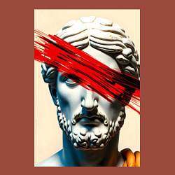 Свитшот хлопковый мужской Штрих на античной статуе, цвет: кирпичный — фото 2