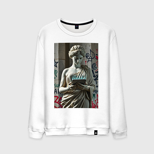 Мужской свитшот Стрит арт и античность / Белый – фото 1