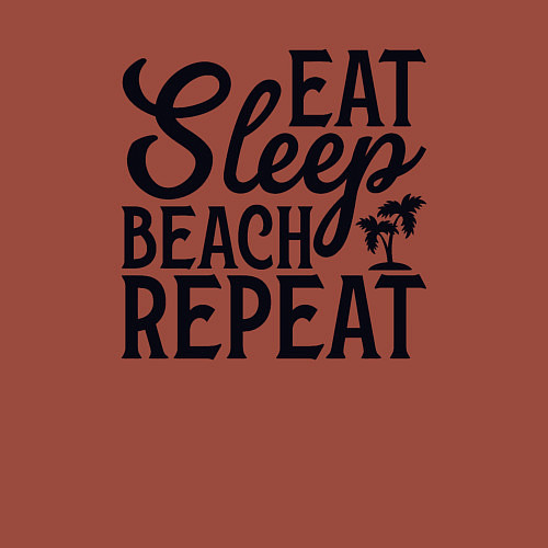 Мужской свитшот Еда сон пляж / Кирпичный – фото 3