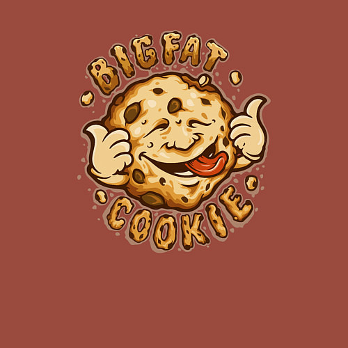 Мужской свитшот Жирное печенько / Кирпичный – фото 3