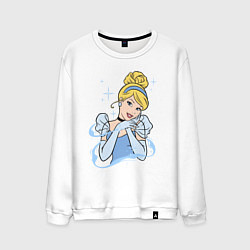 Свитшот хлопковый мужской Золушка - big pictures, цвет: белый