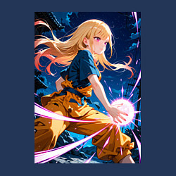 Свитшот хлопковый мужской Марин Китагава косплей Dragon Ball, цвет: тёмно-синий — фото 2