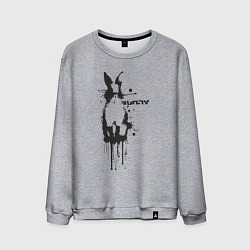 Свитшот хлопковый мужской Banksy bunny, цвет: меланж