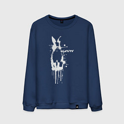 Свитшот хлопковый мужской Banksy bunny, цвет: тёмно-синий