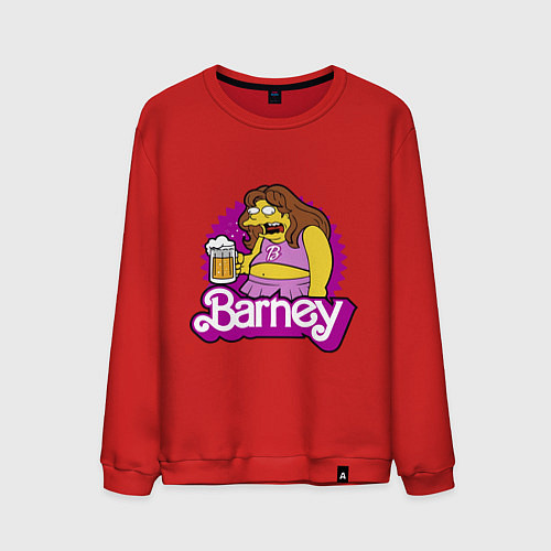 Мужской свитшот Barney with beer / Красный – фото 1