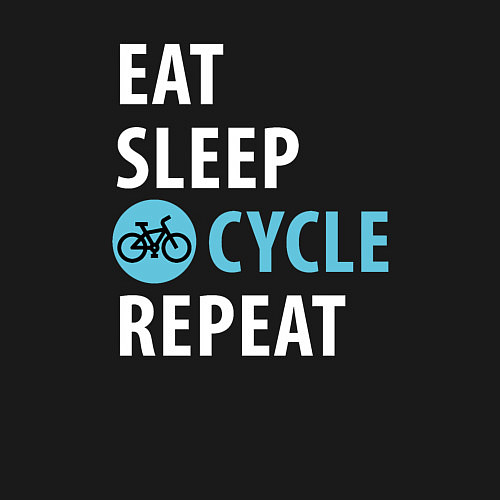 Мужской свитшот Еда сон велик / Черный – фото 3