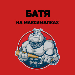 Свитшот хлопковый мужской Батя на максималках, цвет: красный — фото 2