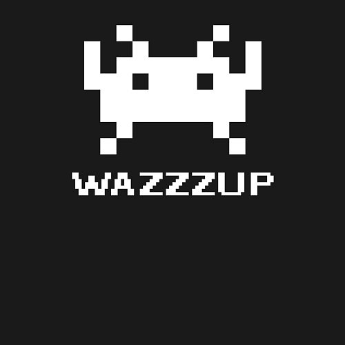 Мужской свитшот Space invader wazzzup / Черный – фото 3