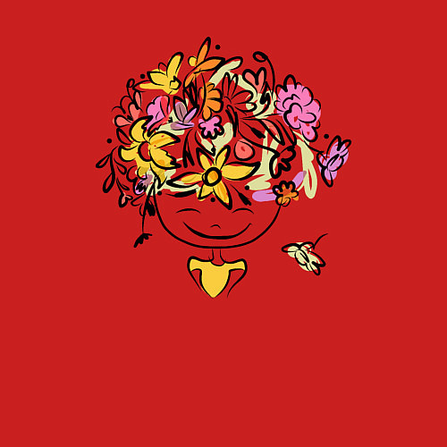 Мужской свитшот Весенняя девчонка / Красный – фото 3