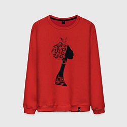 Свитшот хлопковый мужской Black woman, цвет: красный