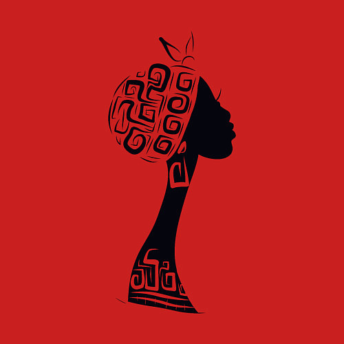 Мужской свитшот Black woman / Красный – фото 3