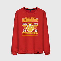 Свитшот хлопковый мужской Голден Стэйт - Стеф Карри, цвет: красный
