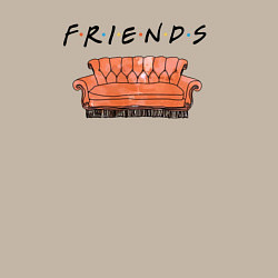 Свитшот хлопковый мужской Friends - logo, цвет: миндальный — фото 2