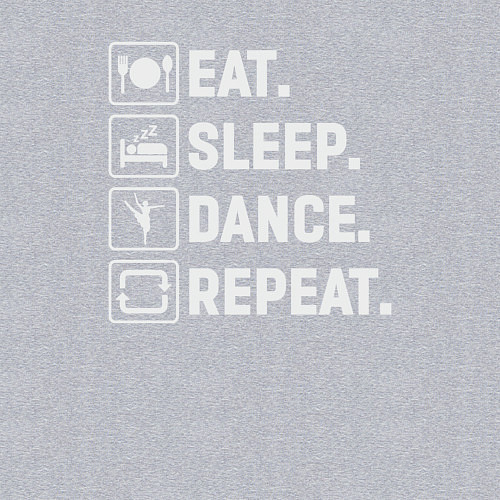 Мужской свитшот Есть спать танцевать повторять / Меланж – фото 3