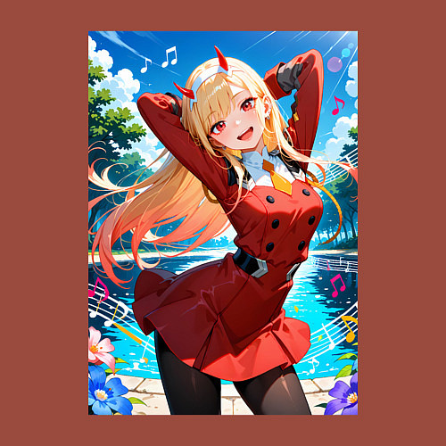 Мужской свитшот Марин Китагава косплей 002 Darling in the Franxx / Кирпичный – фото 3