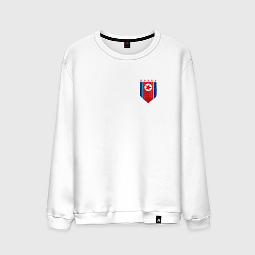 Мужской свитшот North Korean symbol / Белый – фото 1