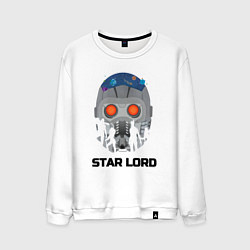 Свитшот хлопковый мужской Star lord, цвет: белый