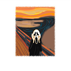 Свитшот хлопковый мужской Крик картина мунка, цвет: белый — фото 2