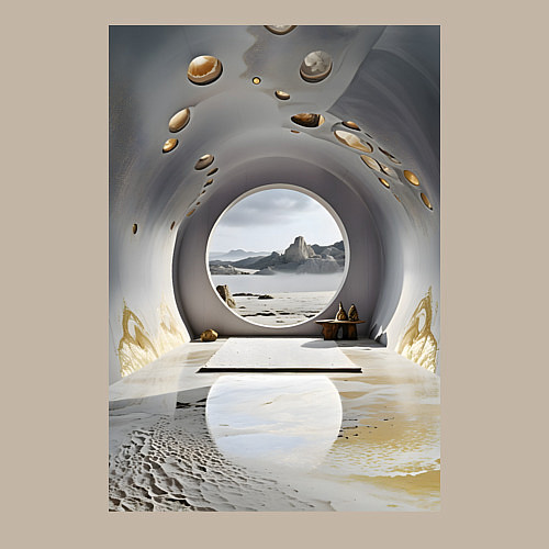 Мужской свитшот Серая пещера / Миндальный – фото 3