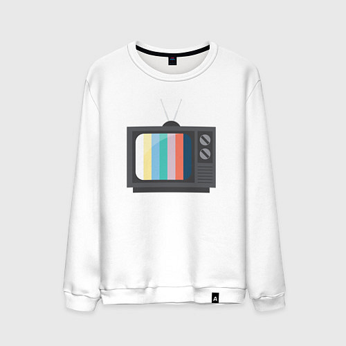 Мужской свитшот Old television / Белый – фото 1