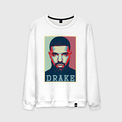 Свитшот хлопковый мужской Drake, цвет: белый