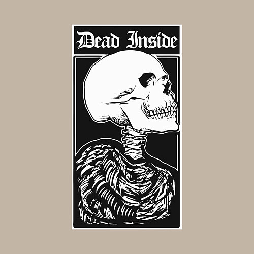 Мужской свитшот Мёртв внутри / Миндальный – фото 3