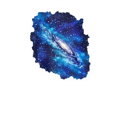 Свитшот хлопковый мужской Галактика и звёзды, цвет: белый — фото 2