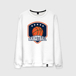 Свитшот хлопковый мужской Stars basketball, цвет: белый