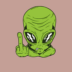 Свитшот хлопковый мужской Привет от пришельца, цвет: пыльно-розовый — фото 2