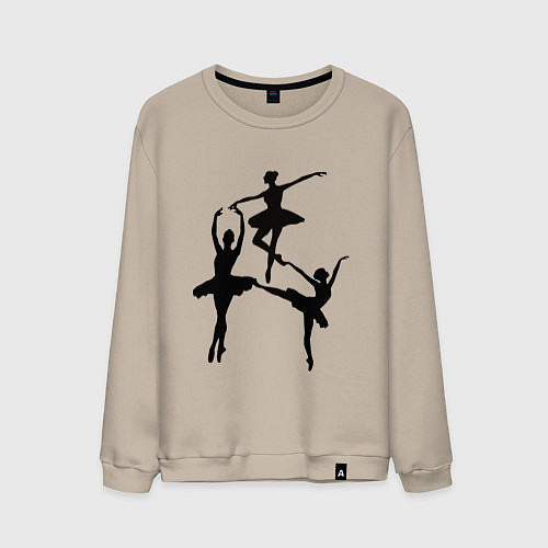 Мужской свитшот Вариация балерины / Миндальный – фото 1