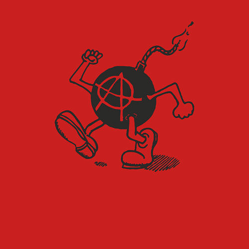Мужской свитшот Bomb anarchy / Красный – фото 3