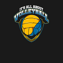 Свитшот хлопковый мужской Это всё волейбол, цвет: черный — фото 2