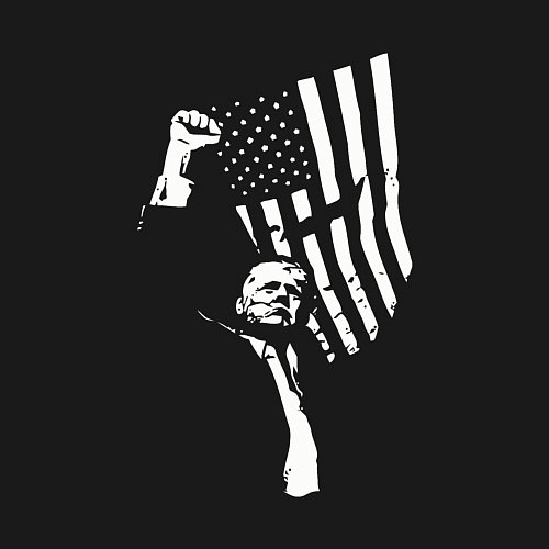 Мужской свитшот Shot Trump / Черный – фото 3