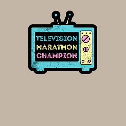 Свитшот хлопковый мужской Чемпион телевизионного марафона, цвет: миндальный — фото 2