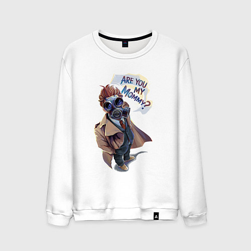 Мужской свитшот Ты моя мамочка - Доктор Кто: Are you my mommy / Белый – фото 1