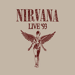 Свитшот хлопковый мужской Нирвана лайв 93, цвет: миндальный — фото 2