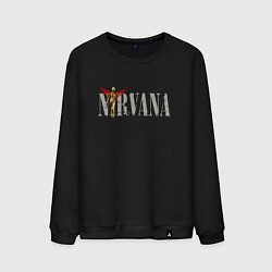 Свитшот хлопковый мужской Nirvana rock in utero, цвет: черный