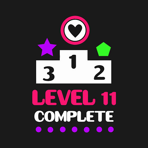 Мужской свитшот 11 уровень пройден / Черный – фото 3