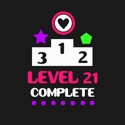 Мужской свитшот 21 уровень пройден / Черный – фото 3