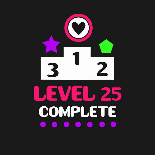 Мужской свитшот 25 уровень пройден / Черный – фото 3