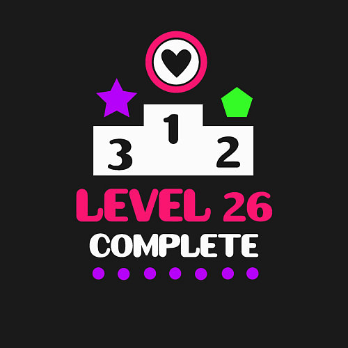 Мужской свитшот 26 уровень пройден / Черный – фото 3